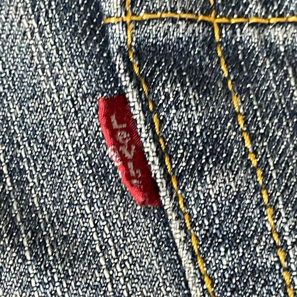 Levi’s 559 size 34x30 relaxed straight 100% cotton red tab blue jeans - Picture 4 of 9